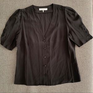 FRAME Olivia Silk Blouse Top